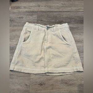 American Eagle cream denim mini skirt.